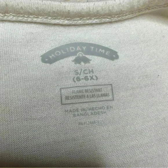 Holiday Time Christmas Santa’s Cookie Tester Pajamas White / Red / Green Size SM - Picture 3 of 16